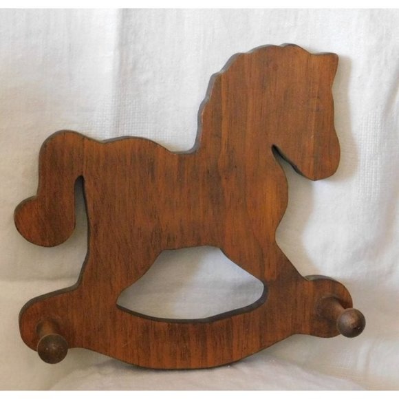 Vintage Wooden Rocking Horse with 2 Pegs - Picture 1 of 3